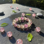 DandS ltd Crackle Lampwork Glass Beads for Jewelry Making, Rose, Vibrant DIY Bracelets, Necklaces, Earrings, Beading Supplies & Craft Kits for Handmade Jewelry, 80pcs 0.39 inch (10mm), #J238-10 - color: Rose