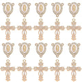 20 Piece Set Rhinestone Cross Connectors and Pendants for Jewelry Making (Gold - Cross B) - color: Gold - Cross B
