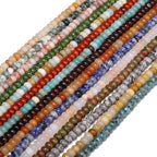 Songxi 5x8mm Natural Deep Red Stone Rondelle Beads, 75PCS Spacer Round Loose Abacus Beads for Jewelry Making, Gemstone for Bracelet Necklace Earrings, Arts and Crafts - color: Deep Red Stone