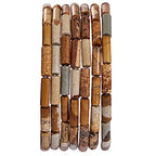 Natural Blown Picture Stone Cylinder Tube Beads 4x13mm 38cm/str Loose Semi Gemstone Stone Beads for Making Bracelets Necklace Earrings - color: Blown Picture, size: 4x13mm Cylinder