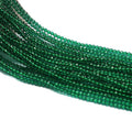 10 Strands Spinel Beads Artificial Faceted Small Round Loose Beads 3mm 15 inch for Jewelry Making Charms Necklace Bracelet - color: Green