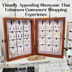 Tapeera Folding Peg Board Display Stand For Vendors 40 Hooks Included - Jewelry Display For Craft Show - Tabletop Pegboard Earring Display For Vendor Event - Bracelet Display Rack For Selling Keychain