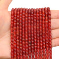 BONNY BOXX 1 Strand (150PCs) Natural 2 * 4mm Carnelian Rondelle Beads, Natural Abacus Disk Stone Beads Loose Spacer Gemstone for DIY Bracelet Necklace Jewelry Making - color: Carnelian, size: 2*4MM