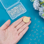 PH PandaHall 120pcs Wire Guardians for Jewelry Making Stainless Steel Wire Guard Thread Protector, 6.3~7mm Silver Plated U Shape Loops for Necklace Clasp Earring Bracelet Wedding Decoration