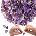 XIANNVXI Amethyst Beads, Natural Chip Stone Beads 400Pcs Crystal Bead 5-8mm Irregular Healing Crystal Loose Rocks for DIY Jewelry Making - color: A-Amethyst