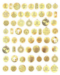 YETOOME 60 Pcs Antique Gold Inspiration Words Charms Engraved Motivational Charms Pendants for Jewelry Making Crafting Findings Accessory