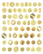 YETOOME 60 Pcs Antique Gold Inspiration Words Charms Engraved Motivational Charms Pendants for Jewelry Making Crafting Findings Accessory