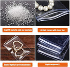 PVC Clear Jewelry Anti Oxidation Zipper Bag Antitarnish Plastic Bags for Packaging Jewelry Rings Earrings Transparent Poly Pouch（100pcs 2.75 * 4 IN） - size: 2.75*4 IN