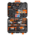 CARTMAN 238-Piece Socket Wrench Auto Repair Tool Combination Package Mixed General Household Hand Tool Set Tool Kit with Plastic Toolbox Storage Case - color: Orange