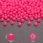 BONNY BOXX 1000PCs 6MM Jelly Rose Acrylic Round Beads, Smooth Transparent Acrylic Balls, Plastic Resin Gumball Bubblegum Chunky Beads for Necklace & Bracelet Making, Crafting Supplies - color: Jelly Rose, size: 6MM