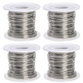 Okllen 4 Pack 18 Gauge Stainless Steel Wire, 1mm Jewelry Wire for Craft Making, Wrapping & Sculpting, 4 Rolls Total 340 ft