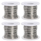 Okllen 4 Pack 18 Gauge Stainless Steel Wire, 1mm Jewelry Wire for Craft Making, Wrapping & Sculpting, 4 Rolls Total 340 ft