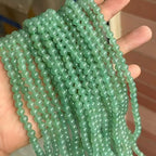MJDCB Natural Stone Beads Green Aventurine Round Loose Beads for Jewelry Making DIY Bracelet Necklace (6mm) - color: Aventurine, size: 6mm