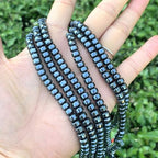 100pcs Adabele Grade A Natural Black Hematite Healing Gemstone 6mm x 4mm Round Rondelle Loose Beads Gem Stone Spacer for DIY Craft Jewelry Making GFC8-1 - color: Black Hematite, size: 6x4mm (100pcs/1 Strand)