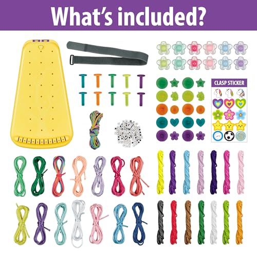 Chilpals Friendship Bracelet Making Kit for Girls 8-12, DIY String Bracelet Maker & Jewelry Craft Kits - Innovative Leg-Strap Design, Birthday Gifts Ideas for Kids Ages 7 8 9 10 Year Old (Yellow) - color: Yellow