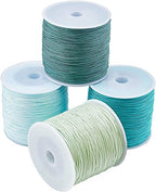 PH PandaHall Blue Nylon Thread 0.8mm 436 Yards Bracelet String Beading Cord Knotting Cord Kumihimo Macrame Thread for Friendship Bracelet Beach Surfer Necklace Christmas Tree Ornament