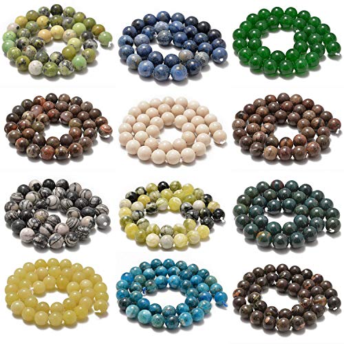 AD Beads Natural Gemstone Smooth Round Loose Beads 15“ 6mm 8mm 10mm (6mm, Gold Obsidian) - color: Gold Obsidian, size: 6mm