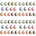 Sailanzi 56pcs Alloy enamel moon and star set Pendant Jewelry Making DIY Keychain Earrings Pendant Various Design Charms for Jewelry Making Bracelets Necklace (SN818) - color: SN818