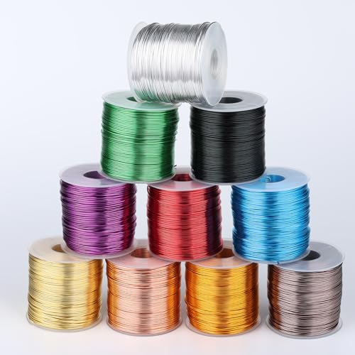328 Feet Aluminum Craft Wire, 18 Gauge Green Bendable Soft Metal Aluminum Wire Roll Bulk for DIY Crafts Sculpting Jewelry Making - color: Green, size: 18 Gauge