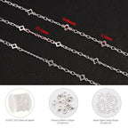 KYUNHOO 16.4 FT/5M Hollow Clover Chains for Crafts Silver Jewelry Making Chain Roll on Bulk with Clasps for Women DIY Supply Jewelry Findings - color: Clover Silver