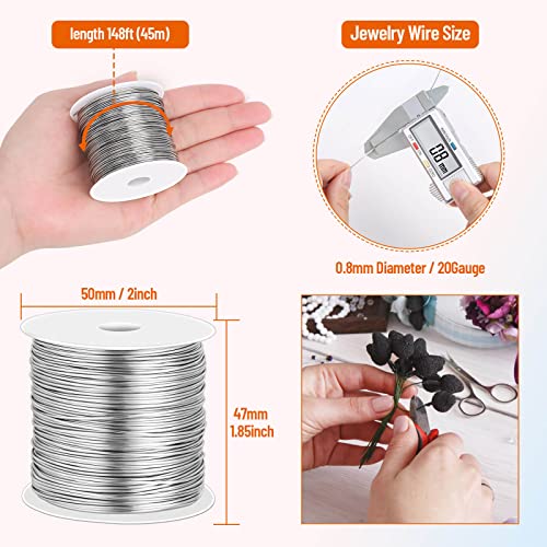 cridoz 20 Gauge Stainless Steel Wire for Jewelry Making, Baling Wire for Craft and Jewelry Making - size: 20 Gauge