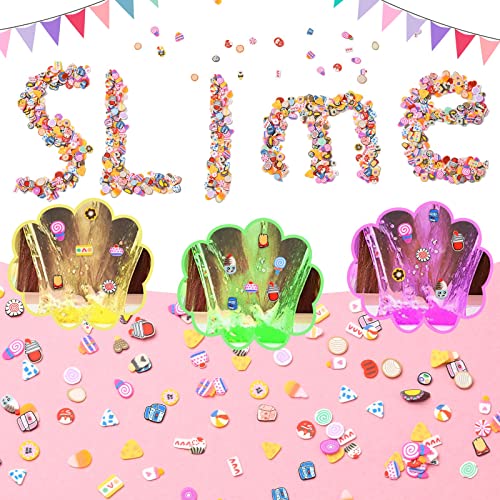 Airssory 3000 Pcs Handmade Polymer Clay Food No-Hole Slice Beads for Jewelry Making DIY Craftings - color: Food No-Hole Slice Beads_3000 Pcs