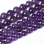 4mm 90pcs AAAAAA Natural Amethyst Purple Crystal Quartz Beads Gemstones Round Stone Beads for Jewelry Making DIY Women's Bracelet Necklace, Earrings (Amethyst, 4mm) - color: Amethyst, size: 4mm
