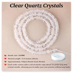 Natural Clear Quartz Crystals Heishi Spacer Beads Loose Semi Precious Flat Round Gemstone Disc Shape Stone for Beading Jewelry Making 4x2mm 15.5" - color: Clear Quartz Crystals