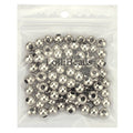 LolliBeads (R) Platinum Smooth Round Metal Beads 10 mm 100 Pcs - color: Platium 100 Pcs 10mm