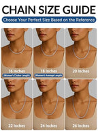 Jewlpire 3mm Flat Link Chain 18K Gold Plated/Black/Silver Chain Necklace for Women, Non-Fading Women's Chains Necklace 16 18 20 22 24 26 Inch - color: 01 - 3mm Silver, size: 20 Inches