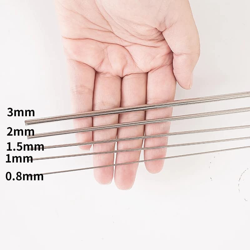 25PCS 40CM 15.7" Stainless Steel Spring Wire Hard Full Straight 2.0mm Fishing Accessories - size: 2.0mm