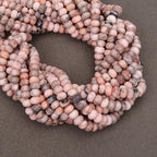 BONNY BOXX 1 Strand Natural 5 * 8mm Pink Zebra Jasper Rondelle Beads, Natural Abacus Disk Stone Beads Loose Spacer Gemstone for DIY Bracelet Necklace Jewelry Making - color: Pink Zebra Jasper, size: 5*8MM