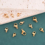 120Pcs 12mm Stainless Steel Lobster Clasps Gold Plated Lobster Claw Clasps Fasteners Hooks for DIY Necklace Bracelet Jewelry Making - color: Gold plated, size: 12mm