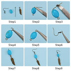 SUNNYCLUE 1 Box DIY 8 Pairs Bohemian Feather Dream Catcher Earring Making Kit Antique Bronze Feather Charm Connector, Turquoise Gemstone Beads, Earring Hooks Jewelry Supplies Beginners, Instruction - color: Chandelier Bohemian Style B
