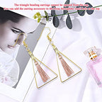 240PCS Triangle Earring Beading Hoop Set for Jewelry Making - 100PCS Earring Hooks & Backs (K Gold, White K) - color: 240PCS;Triangle;K Gold,White K