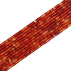 BEADIA Natural Red Agate Short Cylinder Beads 2x3mm 155pcs Tube Loose Semi Gemstone Beads for Jewelry Making Design - color: Red Agate