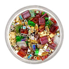 Mack and Rex Tila Bead Mixes (Festive) – Full Size Tila, Half, and Quarter – Includes Beautiful Gold-Plated Quarter Tila Beads - qtl0191, qtl191, qtl-191 – Ideal for Jewelry Making - color: Festive, size: 10 Gram Bag