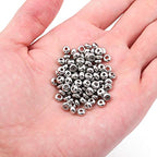 BEADIA Stainless Steel Spacer Beads 5x3mm Rondelle Loose Charm Caps Beads for DIY Jewelry Making 100pcs with 1.5mm Hole - color: 5x3mm 1.5mm