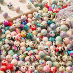 8mm Turquoise Beads 190pcs Natural Stone Bead Gemstone Round Loose Beads for DIY Crafts Bracelet Necklace Earrings Jewelry Making (Mix Color) - color: mix color