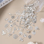 Charms for Jewelry Making Bulk Antique Silver Tibetan Alloy Pendants Love Word for Earring Bracelet Necklace - style: Sport