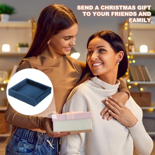 uxcell Stackable Jewelry Storage Tray, Empty Tray Drawer Organizer, Small Display Box for Earrings, Necklaces, Rings and Bracelets, Dark Blue - color: Dark Blue