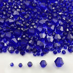1310pcs Bicone Crystal Glass Beads 2mm 3mm 4mm 6mm 8mm Faceted Crystal Spacer Beads for Bracelets Necklace Pendants Earrings DIY Jewelry Craft Making(Dark Blue) - color: Dark Blue