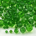 480pcs Crystal Glass Beads 3mm 4mm 6mm 8mm 10mm Round Faceted Glass Spacer Beads for Bracelets Necklace Earring DIY Jewelry Making Craft(Grass Green) - color: Grass Green