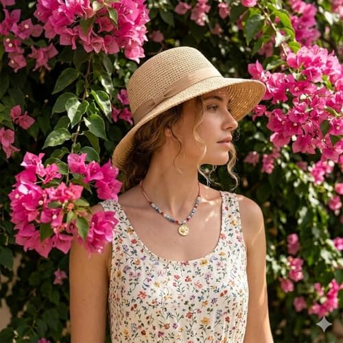 Handmade Natural Gemstone Beaded Necklace for Women, Cultured Freshwater Pearl Choker with Adjustable Extension Chain, Boho Healing Crystal Jewelry Collection - color: f Colorful