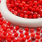 12mm Red Acrylic Beads 300pcs Focal Spacer Bead Chunk Bubblegum Beads for DIY Crafting Necklace Bracelet Jewelry Making Keychain (red) - color: red