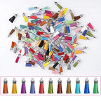 Paxcoo 120pcs Acrylic Keychain Blanks & Rings Bulk for DIY Craft Supplies - color: Multicolors