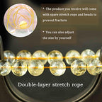 8mm Natural Gemstone Stretch Bracelet, Handmade Unisex Crystal Bracelets for Meditation, Yoga, Spiritual Healing & Positive Energy - color: Citrine