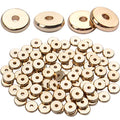 100pcs 8mm Flat Round Rondelle Spacer Beads Disc Spacers Loose Beads Jewelry Metal Spacers for DIY Bracelet Necklace Crafts,Gold - color: Antique Gold