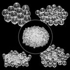 Gocelyn 476PCS Clear Crystal Round Glass Beads for Jewelry Making, Transparent Glass Spacer Loose Beads for Crafts Bracelets Necklaces Charms Pendants Gifts Presents Friendship - color: Round Glass Beads: Transparent