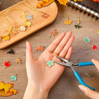 MARFOREVER Maple Leaf Charm, 120Pcs Fall Leaf Charms for Jewelry Making, Thanksgiving Day Charms Autumn Enamel Pendant for DIY Bracelet Necklace Earrings Crafts Gifts for Women Girls - style: Maple Leaf